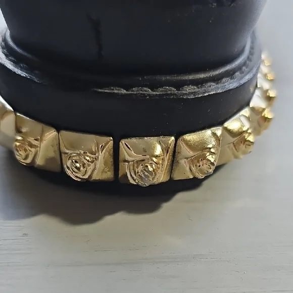 Stuart Weitzman Black Loafers with Gold Accents - keshabintl  display picture 2